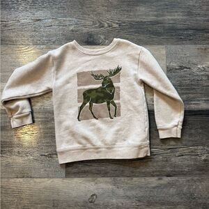 Garanimals Beige Sweatshirt with Moose Graphic